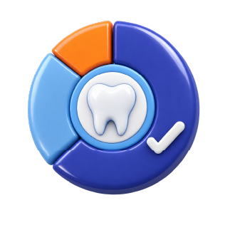 Dental insurance coverage percentages icon